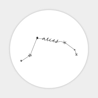 Aries Zodiac Constellation Doodle Sticker Magnet